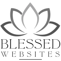 Logo van ons, ter illustratie. BLESSED WEBSITES logo klein