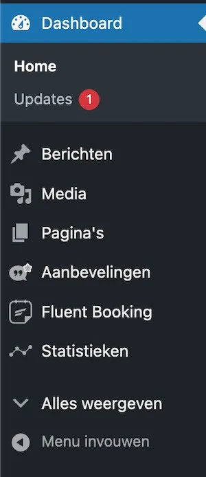 Verkorte menu